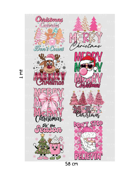 Impresión DTF Por Metro Navidad
