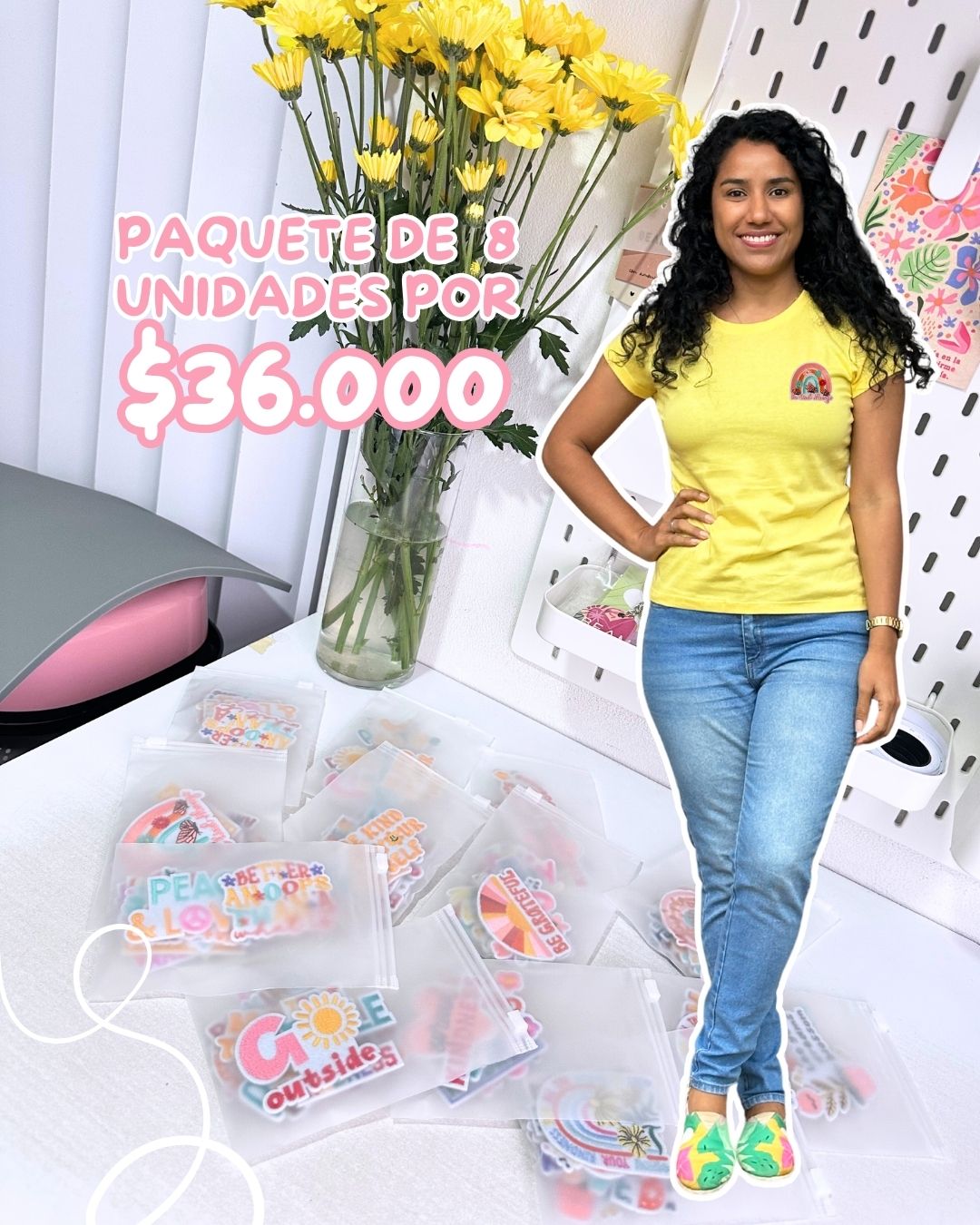 Aplique Bordado Paquete x 8