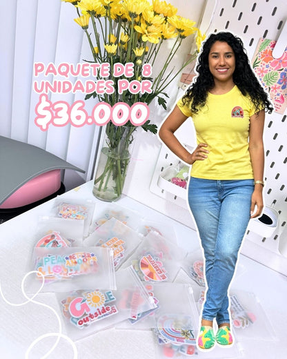 Aplique Bordado Paquete x 8