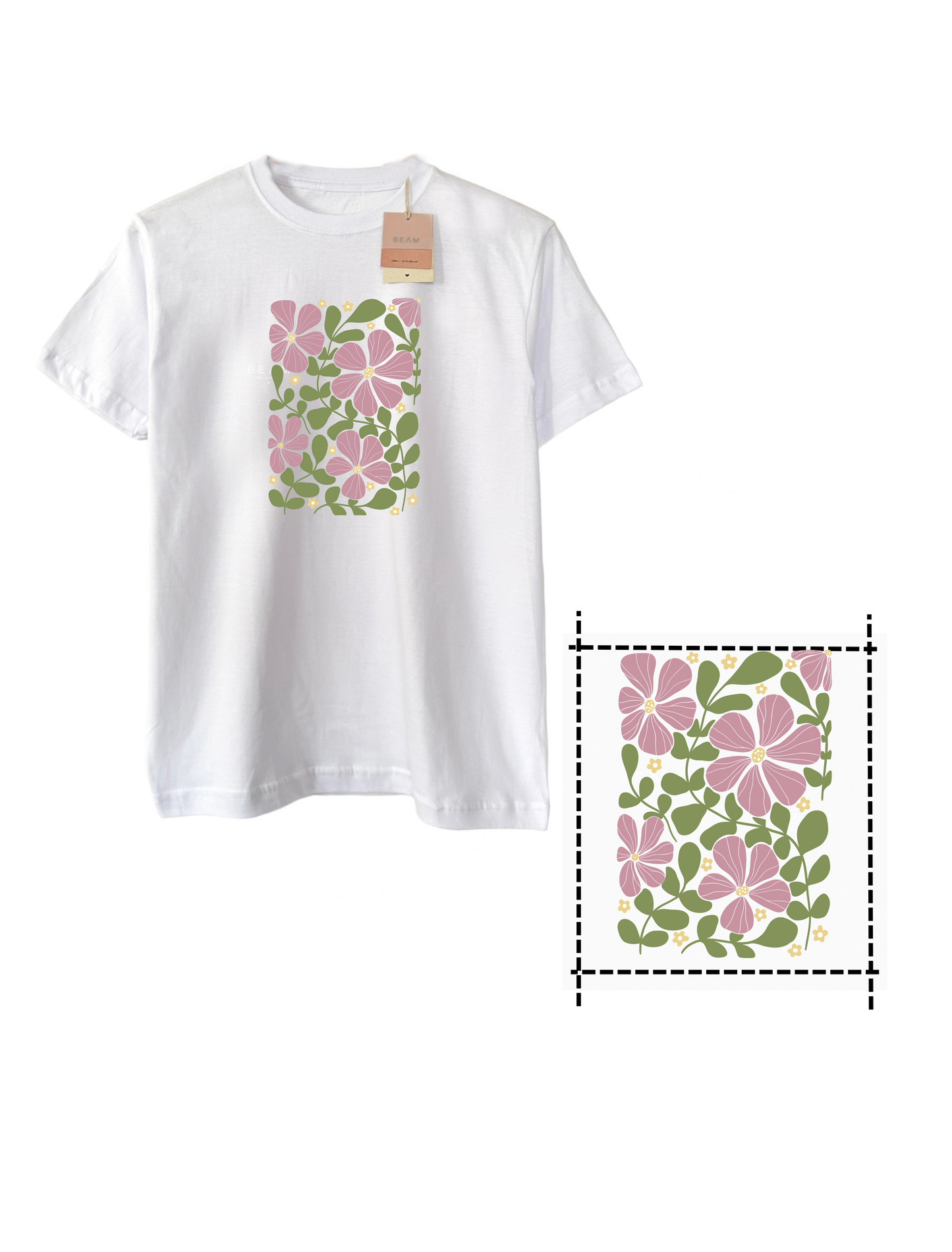Impresión papel DTF Cápsula 2 Flores