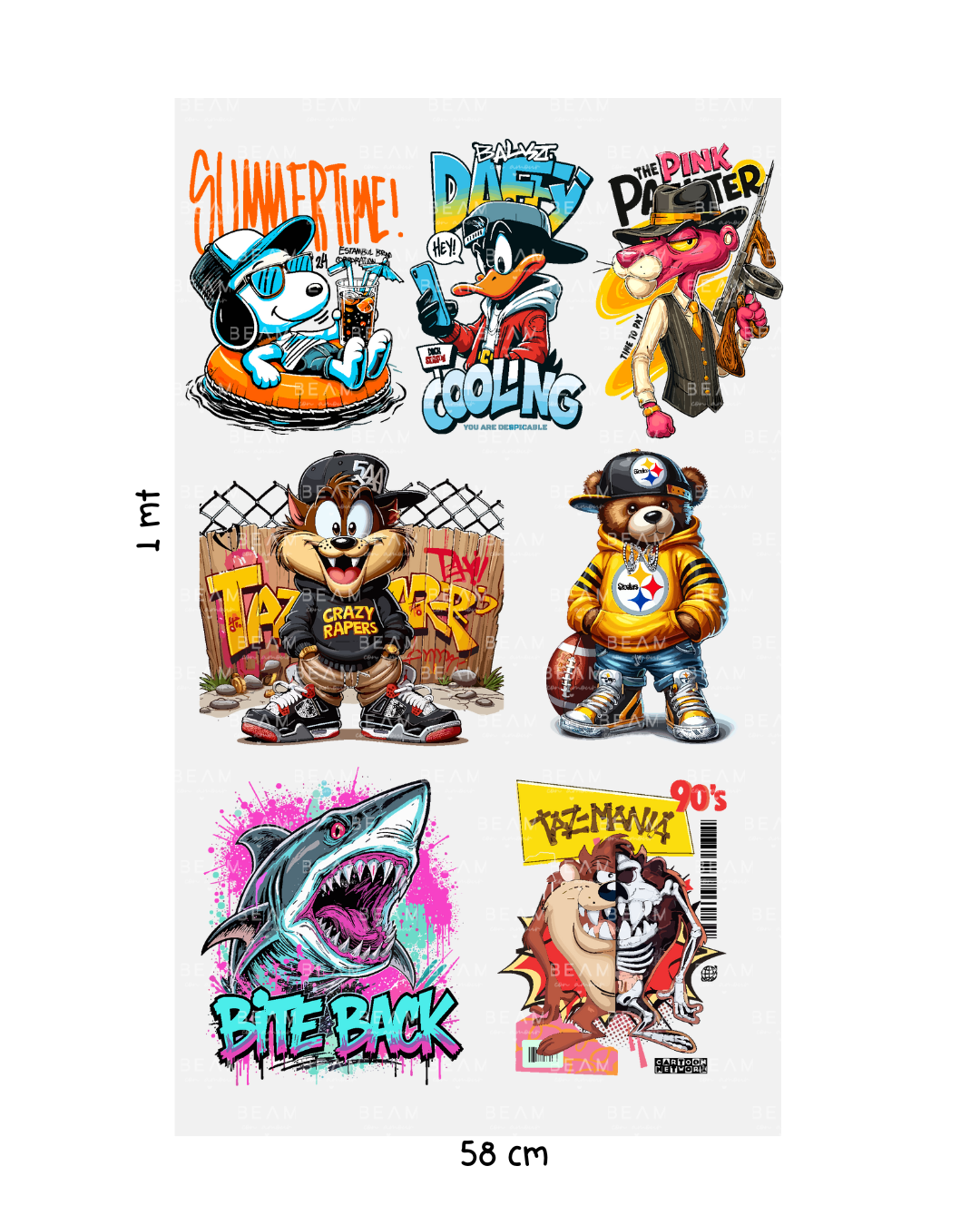 Impresión DTF Por Metro Dibujos animados