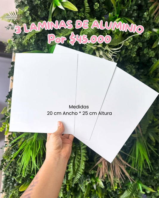 3 Láminas de Aluminio